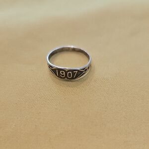 Sterling Silver 1907 Antique "Date" Ring
